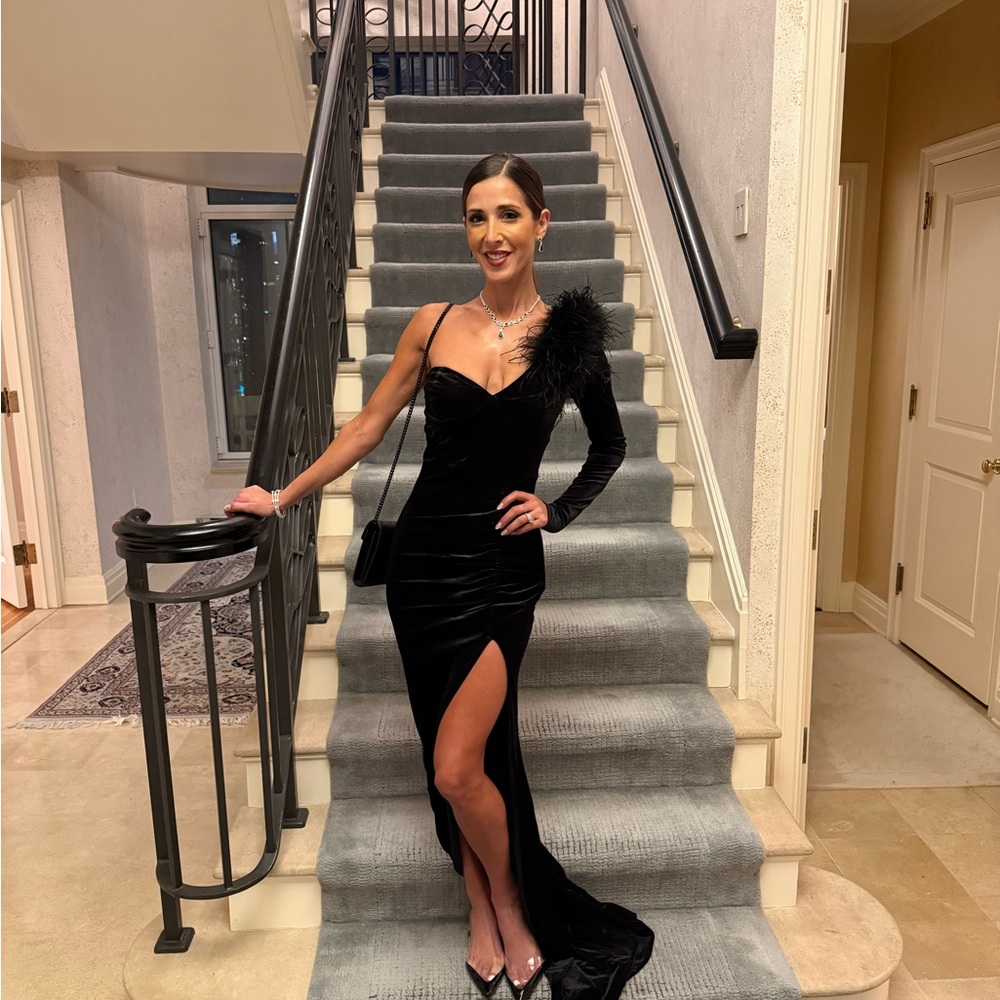 Fashion Nova One Shoulder Black Dress